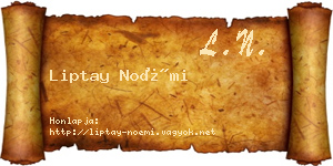 Liptay Noémi névjegykártya